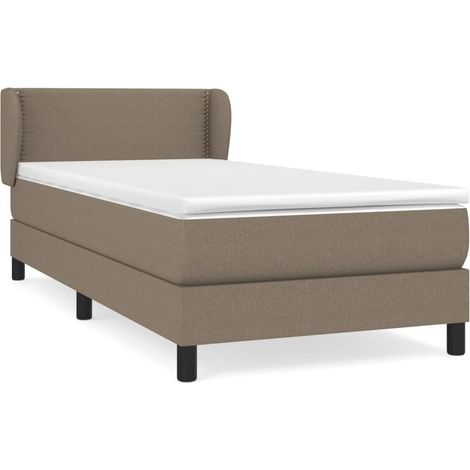 Maison Exclusive - Boxspringbett mit Matratze Taupe 90x200 cm Sto