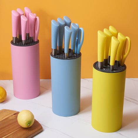 Juego de cuchillos de cocina, juego de herramientas de corte, juego de cubiertos, cuchillos de chef con soporte de almacenamiento