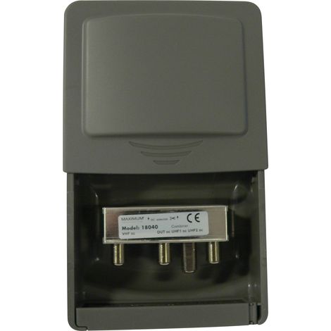 Kjaerulff1 Maximum Combiner für 3 Eingänge (DAB/VHF, 2x UHF) im Wetterschutzgehäuse