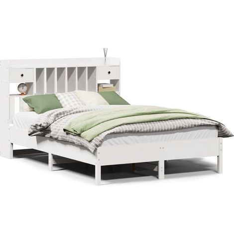 Maison Exclusive - Letto Libreria senza Materasso Bianco 160x200 cm Legno di Pino