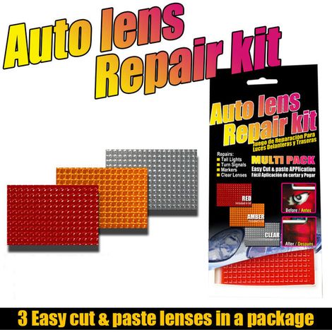 Zoternen Kit de réparation de lentilles automobiles Multi-pack Car Lights Crack Film Film Withlight TailLools Tools 3PCS est livré avec des couleurs transparentes en ambre rouge (1/5)