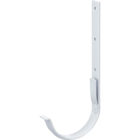 INEFA Dachrinnenhalter halbrund, PVC Rinnenhalter, Dachrinnenzubehör, einfache Steckmontage, Made in Germany - NW150 / 150mm, 1 Stück Weiß