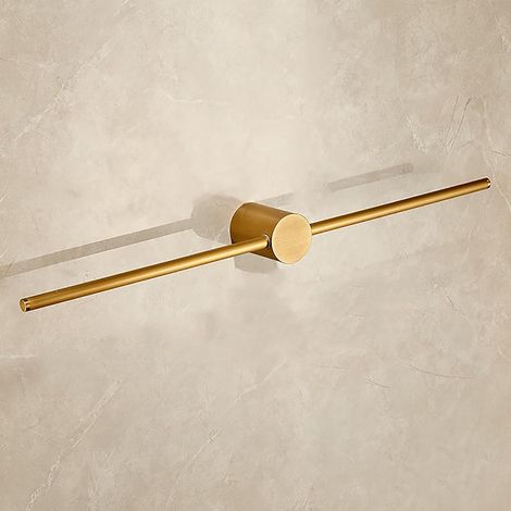 Brushed gold bathroom towel rail, brass bathroom accessories, modern interior decoration, space-saving towel rack (60 cm) (1/3)