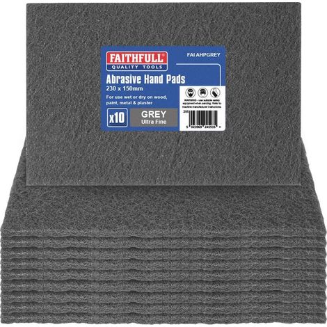 Faithfull Hand Pad Grey Ultra Fine 230 x 150mm 10 FAIAHPGREY (1/2)