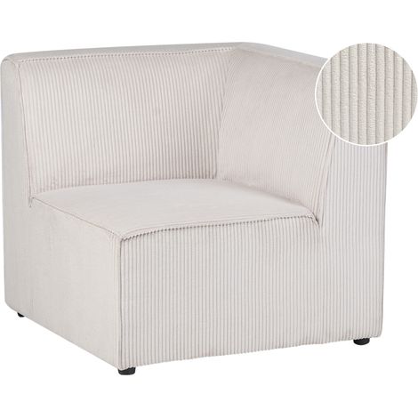 Módulo esquinero de pana rinconera 1 plaza moderno sala de estar beige Lemvig (1/5)