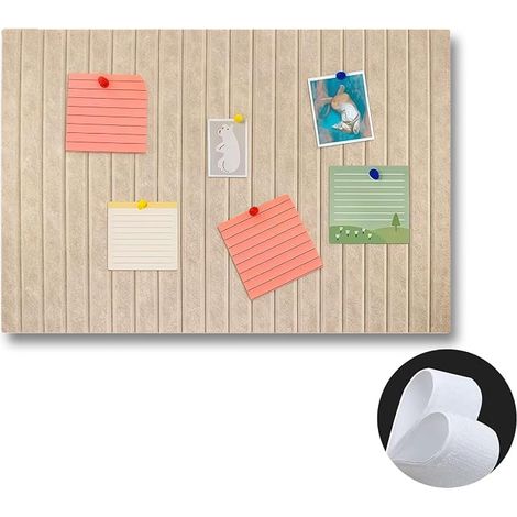 Felt Notice Board 60 x 40 cm Large Felt Notice Board Self Adhesive Foldable with Adhesive Tape Memo Board Notice Board Wall Decoration for (1/5)