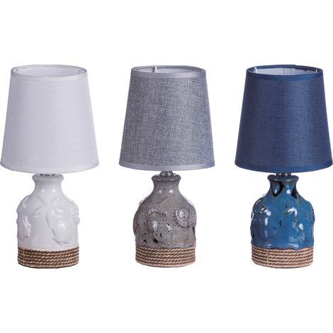 Regalo Italiano Lampada in Ceramica Jiable D 13 Cm H 28 Cm Ass. – Lampada da Tavolo Design Moderno 1 Pz