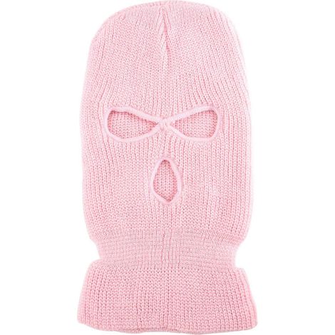 Cagoule intégrale, bonnet à 3 trous, cagoule, bonnet coupe-vent en maille, bonnet d'hiver, chaud, unisexe, rose - JBMEDIA (1/4)