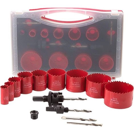 Scie Cloche Bi-métal, 14 PCS Coffret de Scie Trépan avec 9PCS Lames de Scie 19-64 mm (1/5)