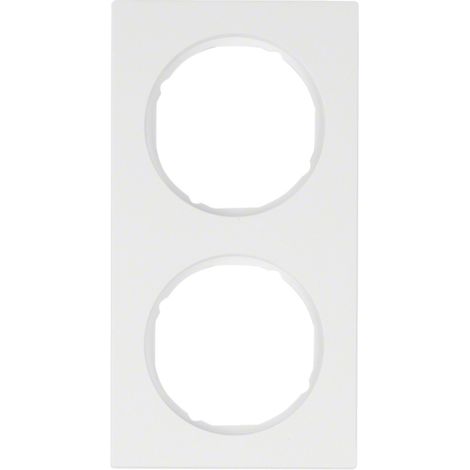 HAGER R.3 CADRE R3 2 ÉLÉMENTS BLANC POLAIRE BRILLANT