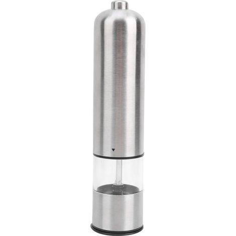 Moulin à poivre électrique, moulin à sel électrique en acier inoxydable, moulin à poivre électrique, moulin à poivre automatique à piles – des appareils de cuisine intelligents tout-en-un. (1/5)