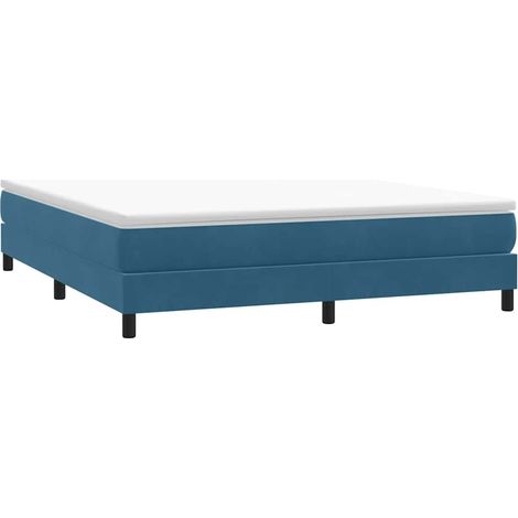 Boxspringbett ohne Matratze Dunkelblau 180x220 cm Samt vidaXL