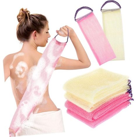 2 serviettes de bain exfoliantes - Serviettes de bain - Serviettes de bain - Serviette de bain exfoliante - Serviette de bain gommante - Serviette de sauna colorée (1/5)