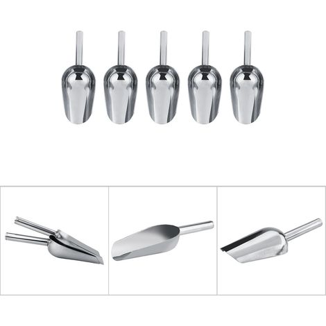 5 x Cuillères à Bonbons Élégantes pour Buffet de Mariage, Acier Inoxydable, Nouveau Set pour Cuisine (1/5)