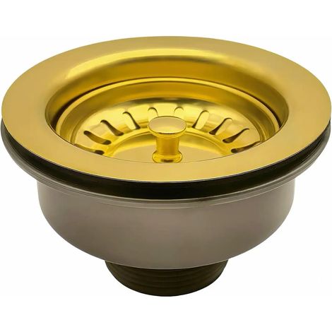 (114Mm gold)European and American Kitchen Sink Filter Dishwasher Sewer Filter Screen Balcony Laundry Pool Filter Tank (1/4)