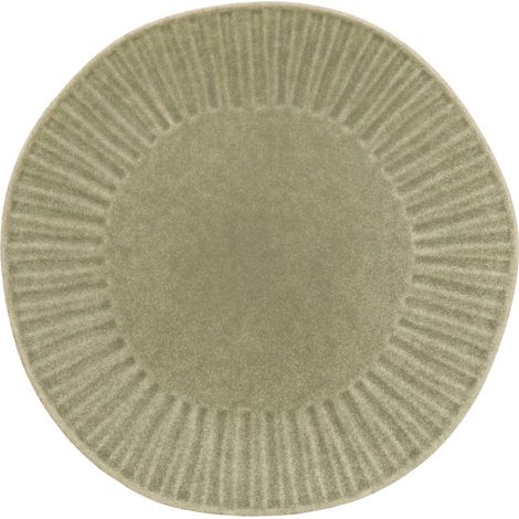 Lote de 4 platos llanos redondos Nyero, 27 cm de diámetro, color verde - Atmosphera créateur d'intérieur (1/2)