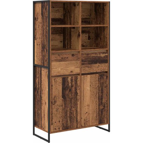 Maison Exclusive - Credenza con cassetto 2 pcs Legno vecchio 81 x 36 x 150.5 cm