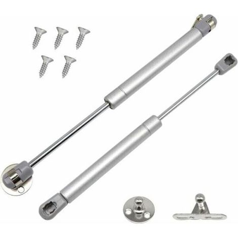 Due set di molle a gas, molle per mobili da 60 N/6 kg, cerniere con chiusura ammortizzata, molle idrauliche per armadi, adatte per ante di cucine (2 set, 60 N). (1/5)