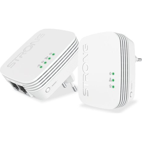 Strong POWERLWF600DUOMINI adattatore di rete PowerLine 600 Mbit/s Collegamento ethernet LAN Wi-Fi Bianco 2 pz (1/5)