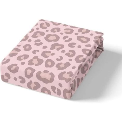 Housse De Couette - 140x200 cm - Imprimé Léopard Rose - Microfibre - Pour Chambre Enfant - 2 Pièces (1/4)