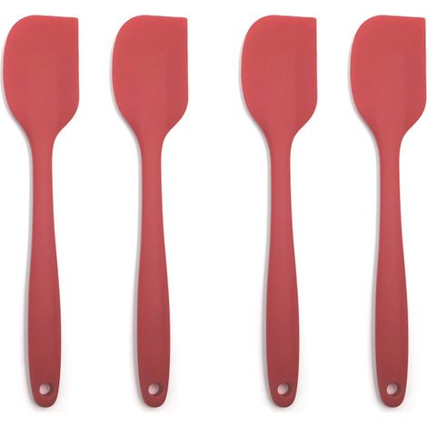 Spatule En Silicone - Résistante À La Chaleur Jusqu'à 260 °C - Sans Joint - Pour Cuisinière Antiadhésive Et Recettes De Pâtisserie - Lot De 4 (1/5)