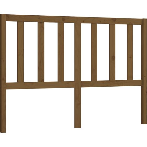 Maison Exclusive - Kopfteil Honigbraun 126x4x100 cm Massivholz Ki