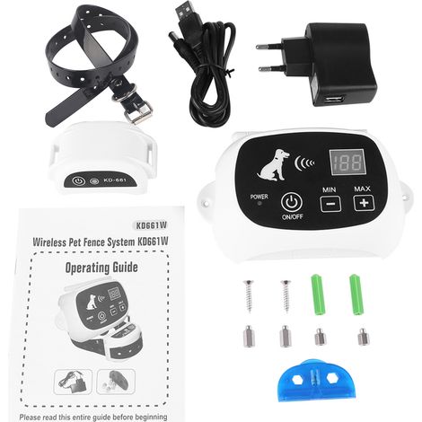 Collier Anti-Fugue Rechargeable pour Chien avec Clôture Invisible - Éducateur Canin Sans Fil