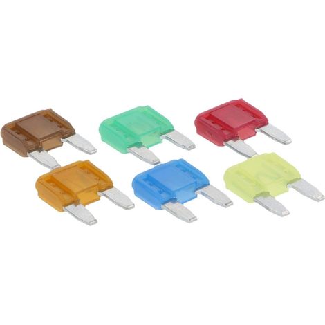 CARTREND 10475 LOT DE 6 MINI FUSIBLES POUR VOITURE AVEC TENSION DE BORD 12 V