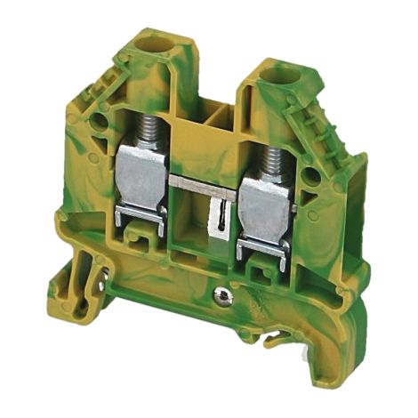Borne de jonction A VIS. 10mm² - VERT/JAUNE (1/2)