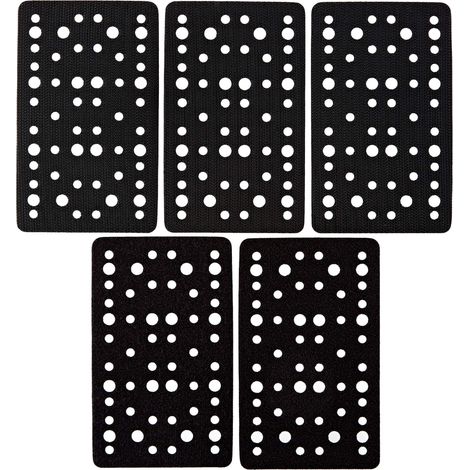 Mirka Tampone Protettivo, per la Protezione dei Dischi Abrasivi con Rivestimento in Velcro, 81 x 133 mm, 54 Fori, 5 Pezzi (1/3)