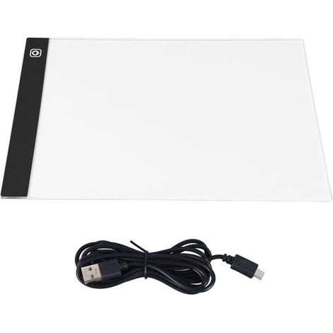 Jeffergarden Tableau de copie A4 bote à lumière LED alimenté par USB 3 niveaux de luminosité tapis de traage pour dessin croquis Animation (1/5)