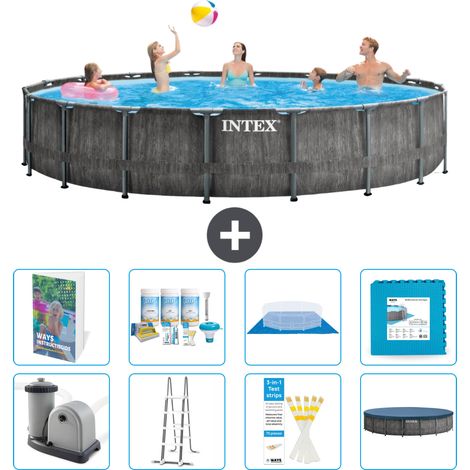 Intex Piscine Prism Frame Ronde - 549x122 cm - 9-pièces S536 (1/4)