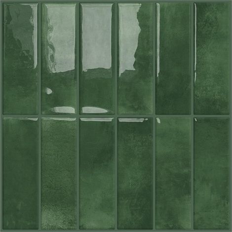 APEX 10 pcs Carrelage Carreaux Auto-Adhesif Mural Rectangulaires Credence Adhesive pour Cuisine Salle de Bain,Vert(30.5x 30.5cm) (1/5)