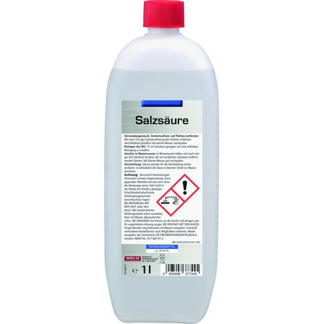 Salzsäure 22 – 24 % für Reinigungszwecke 1 L Reiniger