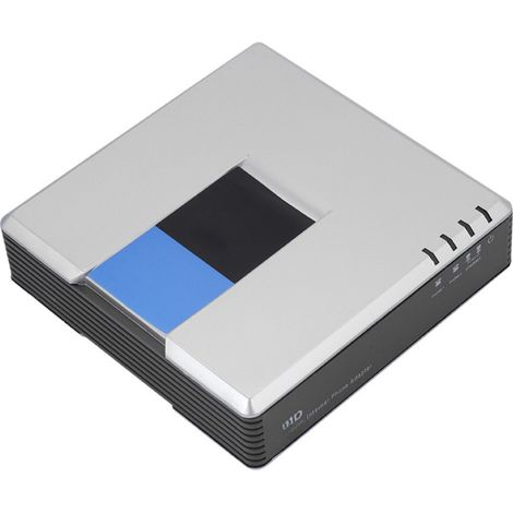 Puerta de enlace VoIP, teléfono por internet, adaptador SIP RJ45 de 2 puertos para Linksys PAP2T (1/5)