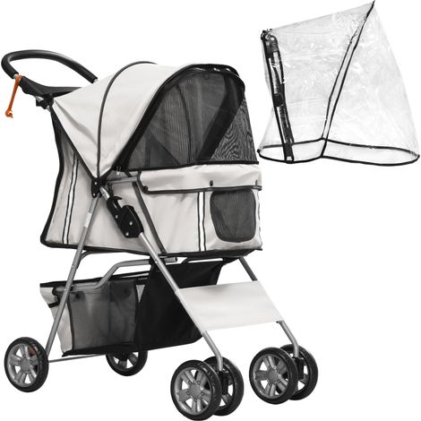 Chariot animal pliable avec panier 2 porte-gobelets, modèle polyvalent (1/5)