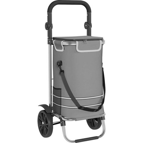 Trolley de shopping Gris 36,5 x 46,5 x 100,5 cm Tissu Oxford