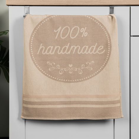 Handgefertigtes Küchentuch – 50 x 70 cm – beige (1/5)
