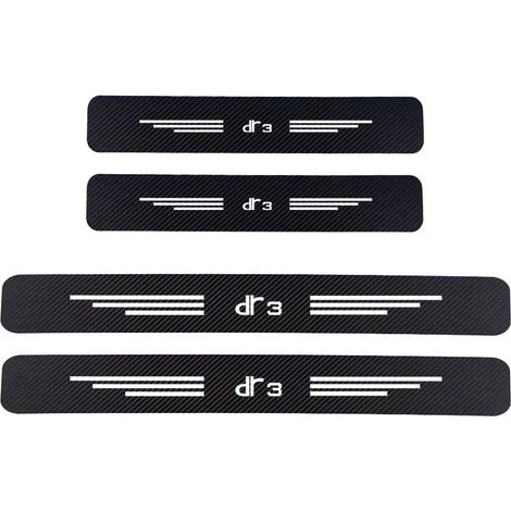 (Blanc carbone,POUR DR3) Autocollant de protection de seuil de porte en fibre de carbone pour DR Motors DR Zero DR1 CityVan DR30 40 50 60 70 F35 Accessoires auto (1/3)