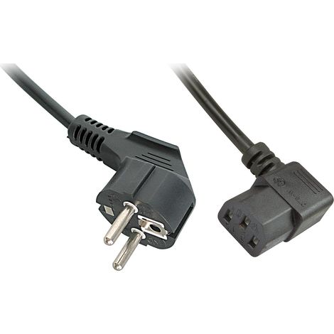Câble d'alimentation coudé sans plomb Lindy Schuko vers C13 de 2 m, référence 30345