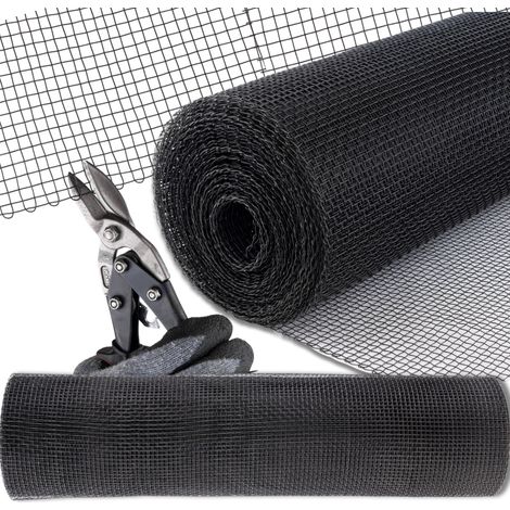 Maille technique tissée, ondulée, noire, soudable, 5 x 5 x 1,0 mm, 1 m² (1/5)