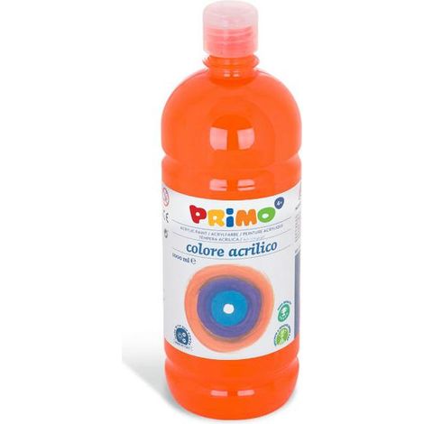 Primo Primo Pittura Acrilica 1000 ml Arancione Alta Copertura Resistente all'Acqua 404TA1000250 (1/2)