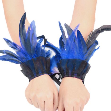 Polsini e maniche traspiranti in piuma - Blu