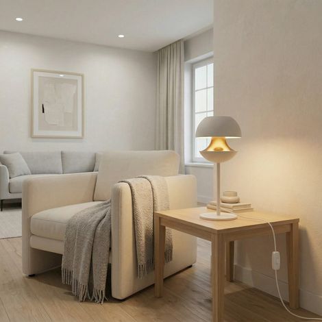 Lampada da Tavolo Moderna Bianca
