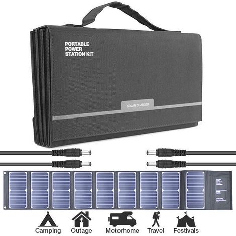 Hyundai 60W Portable & Foldable Solar Charger With USB & DC Connectivity (1/5)