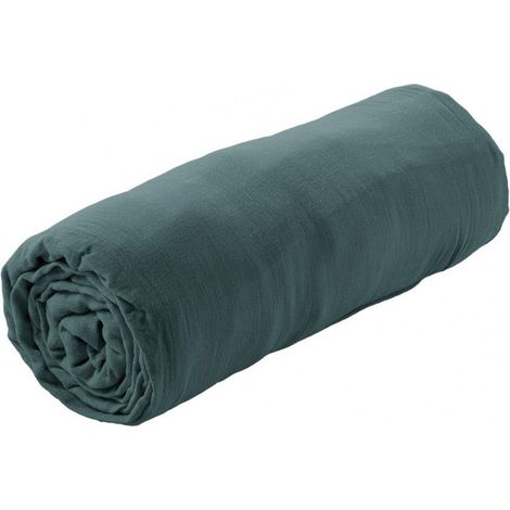 OUREA - Drap Housse 140x200cm Gaze de Coton Canard (1/3)