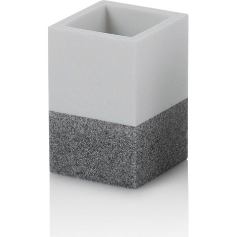 "Bicchiere portaspazzolino CARRARA in resina"