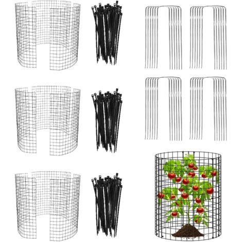 Lot de 3 protections pour plantes antirouille en maille métallique de 34,7 cm pour animaux de compagnie, pour empêcher les animaux d'entrer, cloche de jardin intérieure et extérieure (1/4)