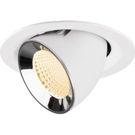Spot encastré Numinos Gimble M blanc/chrome 2700K - 40 deg - 1009555