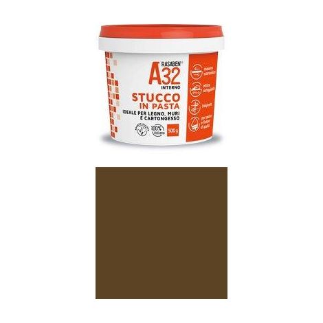 STUCCO PASTA LEGNO A32 K2 RASABEN - NOCE SCURO KG 0,5- 6 pezzi